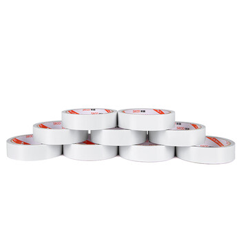 斯图sitoo 高粘棉纸双面胶带 学生文具手工制作 24mm*10y(9.1m/卷) 白色小卷芯1卷装 办公用品 凑单
