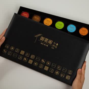 小茶匠茶叶特级红茶金骏眉6大茗茶御茗阁尊享18罐组合茶礼148g 随机发货