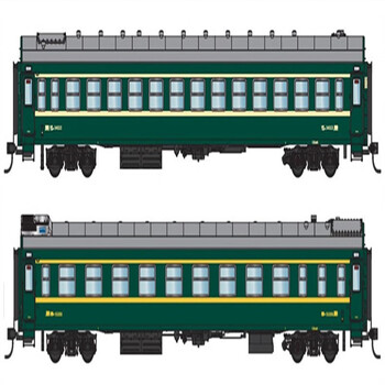 小米石link火车模型 n27火车25b型硬座客车车厢 yz25b  ho 1:87 带灯