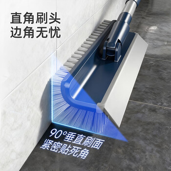 锡洁地刷厕所刷卫生间缝隙刷长柄地板刷浴室瓷清洁刷硬毛刮水洗地刷子