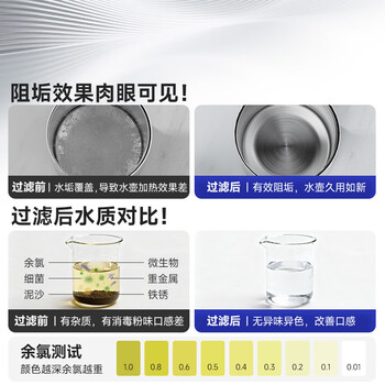 小质龙头净水器除水垢余氯家用过滤前置过滤器厨房自来水1机5芯LJ203