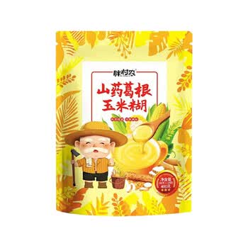 胖村农山药葛根玉米糊400克0蔗糖添加低脂玉米羹粉即食早餐谷物代餐粉