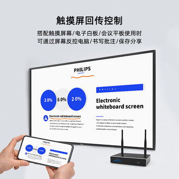 宝疆（BOEGAM）企业级无线投屏器hdmi线高清同屏办公适用苹果安卓华为手机接电视投影显示器XS4 三发射器套装