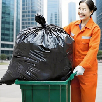 瑞惠佳品平口垃圾袋黑色70*80*60只1.5丝加厚物业商用垃圾桶塑料袋子0077