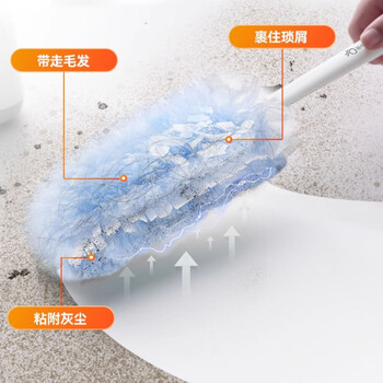 宝家洁【杨幂同款】静电除尘掸手持可伸缩套装一次性鸡毛禅子6个替换装