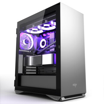 爱国者（aigo）YOGO M2 PRO 钛灰色   游戏鞋盒电脑机箱  E-ATX/ATX主板/兼容30系显卡/360冷排/可竖装显卡