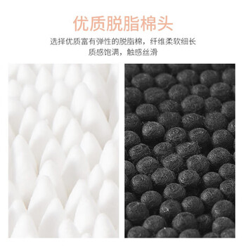 梦庭棉签双头纸轴1200头棉棒掏耳朵化妆棉球棒螺旋尖头棉花签棒600支