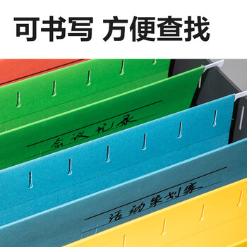 得力（deli）5469挂劳夹 吊挂文件夹 FC彩色挂快劳5469（FC 颜色随机）10个装