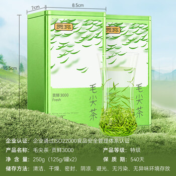 贡苑特级毛尖茶叶250g新茶明前嫩芽正宗栗香信阳口感自己喝
