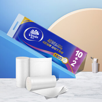 维达卷纸 无芯超韧4层加厚150g12卷*4提 卫生纸V4459