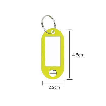 得印钥匙牌标签牌钥匙管理单面塑料钥匙牌3227汽车钥匙牌钥匙圈办公用品黄色50个/盒发票