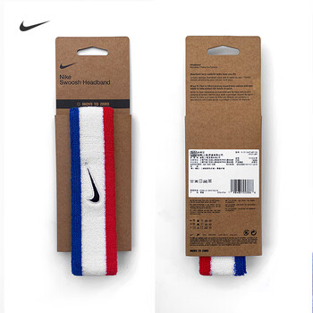 耐克（NIKE）护腕头带套装运动吸导擦汗跑步爬山健身护具红白蓝套装
