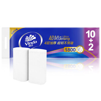 维达卷纸 无芯超韧4层加厚150g12卷*4提 卫生纸V4459