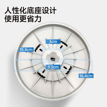 五月花旋转拖把杆共2布加粗拖把盘尘推杆圆拖把头配件杆盘套装JJ-PJ137