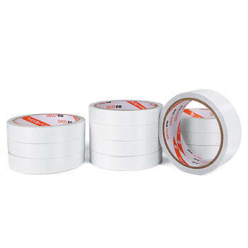 斯图sitoo 高粘棉纸双面胶带 学生文具手工制作 18mm*10y(9.1m/卷) 白色小卷芯1卷装 办公用品 凑单