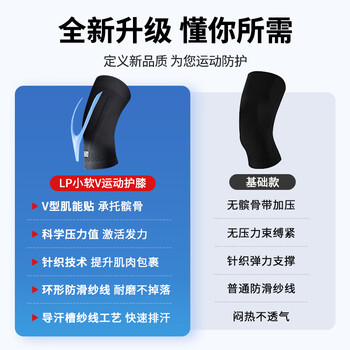 LP专业运动护膝防护关节炎跑步篮球足球羽毛球髌骨半月板支撑护具 LP专业运动护膝防护关节炎跑步篮球足球羽毛球髌骨半月板支撑护具