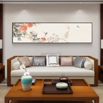 京佐(jingzuo)卧室装饰画主卧室装饰画床头挂画主卧主花鸟壁画新中式