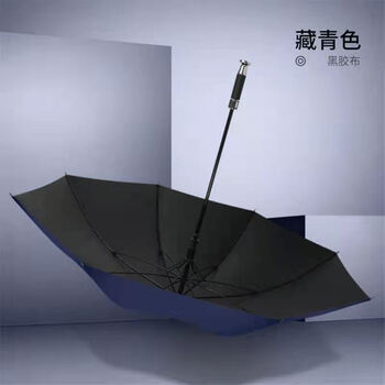 鲁凤来. 雨伞 全自动开合双人加大一键开收黑胶防晒10骨商务伞 (藏青色)