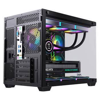 AOCCG392B黑色 MATX游戏台式电脑主机箱 支持360水冷/无立柱270°海景房/9风扇位/左右分仓 AOCCG392B黑色 MATX游戏台式电脑主机箱 支持360水冷/无立柱270°海景房/9风扇位/左右分仓
