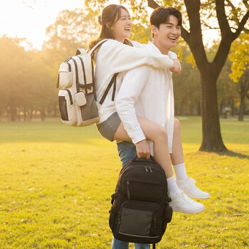 京东京造 巨能装PRO 学生书包双肩背包大容量初高中大学生护脊17寸电脑包