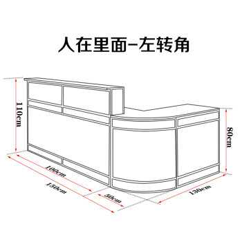 【家裝節】工業風復古收銀臺前臺酒吧吧檯桌創意網咖轉角弧形櫃檯餐廳