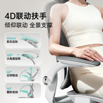 黑白调P2Pro二代人体工学椅电脑椅办公椅电竞椅子人工力学座椅4D腰托