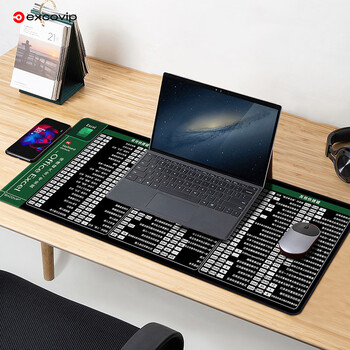 宜适酷（EXCO）EXCEL专业快捷键鼠标垫大号桌垫笔记本电脑办公学生EXCEL软件鼠标垫快捷键锁边游戏键盘垫0128