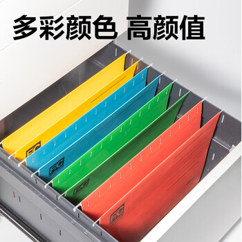 得力（deli）5469挂劳夹 吊挂文件夹 FC彩色挂快劳5469（FC 颜色随机）10个装