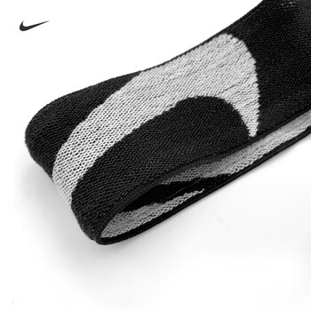 耐克（NIKE）运动吸导汗束发头带巾护额头箍跑步黑白N1000579010OS/DA7022-010