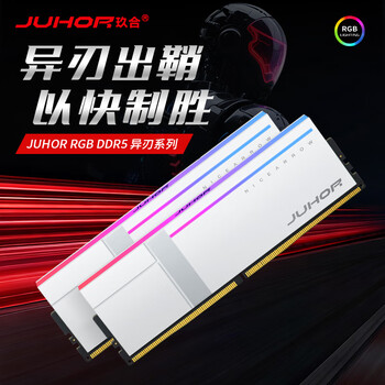 JUHOR玖合 32GB(16GBx2)套装 DDR5 6000 台式机内存条  海力士A-die颗粒 CL28 异刃RGB灯条