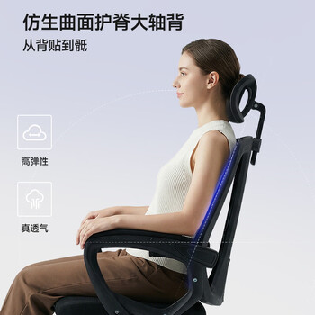 奈高（NAIGAO）人体工学椅电脑椅家用电竞椅办公椅升降办公椅可躺逍遥转椅+搁脚