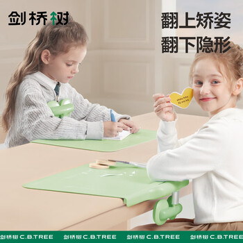 剑桥树儿童坐姿矫正器桌面款小学生写作业学习护眼写字姿势纠正器防低头驼背 水雾蓝