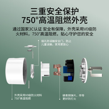 电小酷智能插座 语音控制 接入米家 10A插座联动家电 智能插头 定时开关加湿器/电脑/蚊香液 CP1