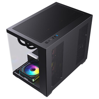 AOCCG392B黑色 MATX游戏台式电脑主机箱 支持360水冷/无立柱270°海景房/9风扇位/左右分仓 AOCCG392B黑色 MATX游戏台式电脑主机箱 支持360水冷/无立柱270°海景房/9风扇位/左右分仓