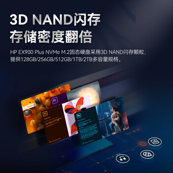 惠普（HP） 512G SSD固态硬盘 M.2接口(NVMe协议) EX900Plus系列（电竞升级版）