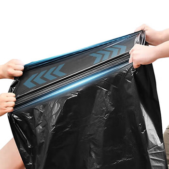 瑞惠佳品平口垃圾袋黑色60*70cm60只1.5丝加厚物业酒店垃圾桶塑料袋子0076