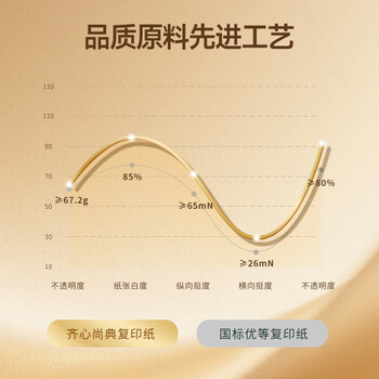 齐心（COMIX）绿尚典A4打印纸 70g 500张*8包 双面丝滑畅打a4复印纸 办公传真学生绘图 整箱4000张【热销爆款】