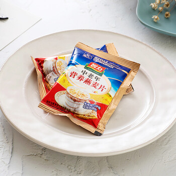 智力中老年麦片700g无添加白砂糖营养早餐代餐即食燕麦片 热冲麦片