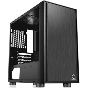Thermaltake（Tt）启航者F1 黑色 Mini小机箱水冷电脑主机（支持MATX主板/支持背线/侧透/钢板0.6mm/U3）