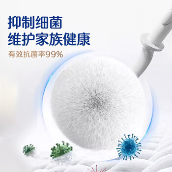 苏力达日本马桶刷抗菌刷头可替换厕所刷子白色套装清洁神器软毛无死角