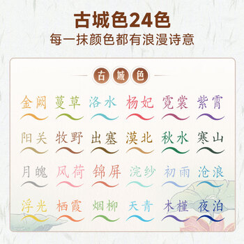 点石制笔 柔绘笔弹性软头马克笔Brush学生绘画手账827笔记标注生日礼物开学季必备古城色-24色礼盒