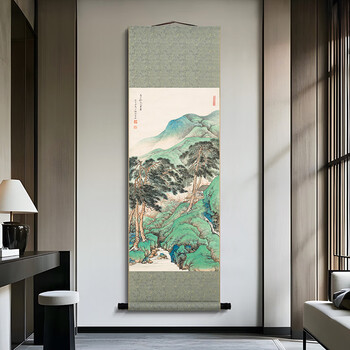 山水画卷轴型号规格- 京东