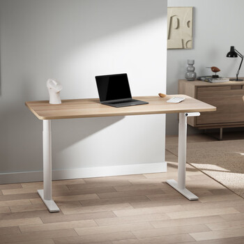 Brateck北弧双电机电动升降桌台式电脑桌办公桌学习桌电竞桌家用书桌子M1