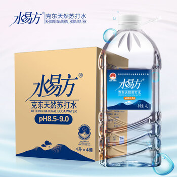 水易方 克东天然苏打水4L*4桶 矿泉水无汽饮用水