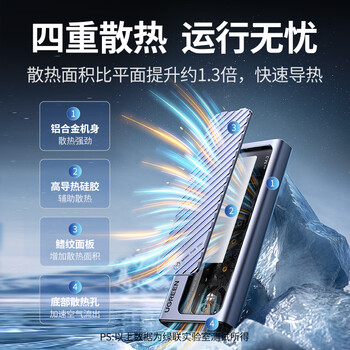 绿联M.2硬盘盒扩展坞 NVMe/SATA双协议移动硬盘盒分线器四合一 Type-C/USB3.2 适用苹果16/Macmini外置 绿联M.2硬盘盒扩展坞 NVMe/SATA双协议移动硬盘盒分线器四合一 Type-C/USB3.2 适用苹果16/Macmini外置