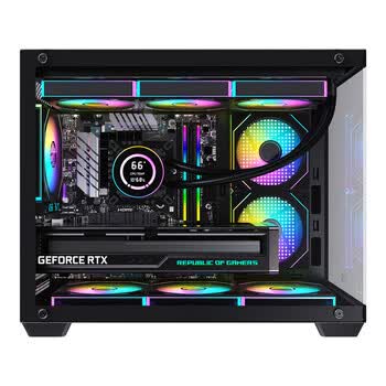 AOCCG392B黑色 MATX游戏台式电脑主机箱 支持360水冷/无立柱270°海景房/9风扇位/左右分仓 AOCCG392B黑色 MATX游戏台式电脑主机箱 支持360水冷/无立柱270°海景房/9风扇位/左右分仓