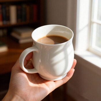 HARIO陶瓷闻香杯防烫把手咖啡杯品鉴杯便携式咖啡杯工艺杯