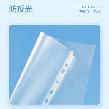 齐心（COMIX）100个装11孔资料册文件袋文件套活页替芯袋保护袋搭配孔夹快劳夹使用EA9002/9001