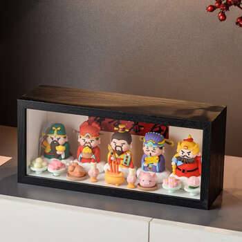 五路財神 装飾品 工芸品 美術品 置物 q版五路财神图片- 京东