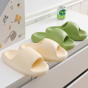 梦庭  EVA凉拖女家居家用室内浴室洗澡防臭拖鞋 黄色 40-41码